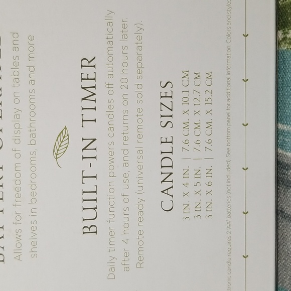 Laura Ashley 3 Piece Cherry Blossoms Battery Operated LED Candle Set - Picture 9 of 11